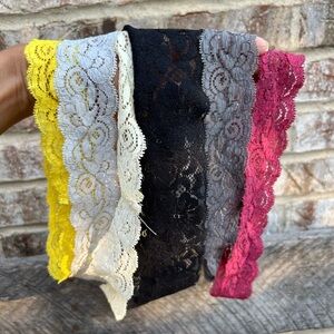 6 lace headbands women standard size